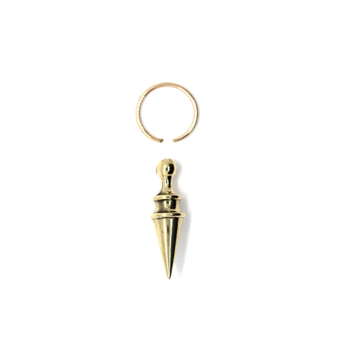 Spike hoop earring