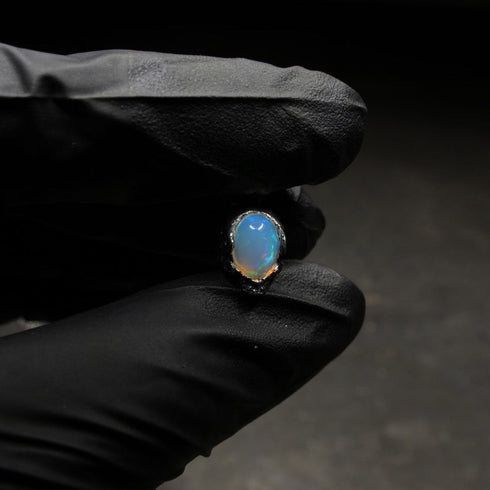 Space Skull Necklace (Opal) OP002