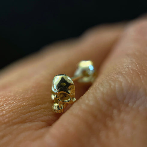 Skull Stud Earring 14k Gold