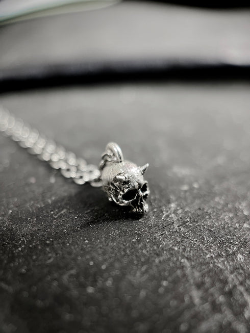 Mini Horn Skull Necklace