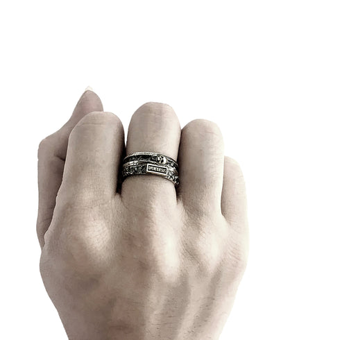 Skull Stone Stacker Ring