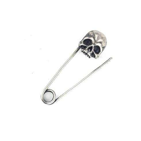 Skull Saftey Pin Earring