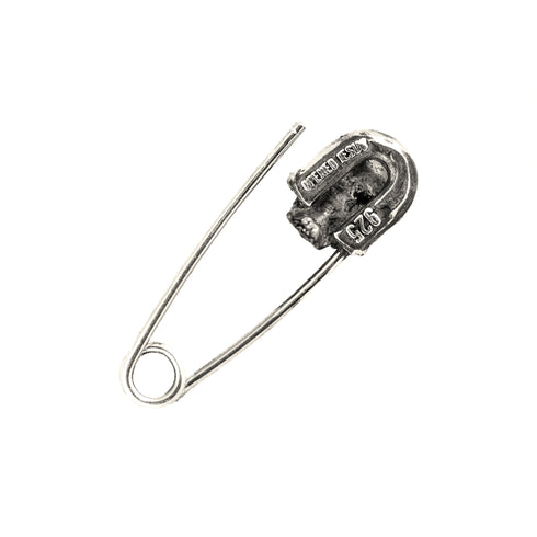 Skull Saftey Pin Earring
