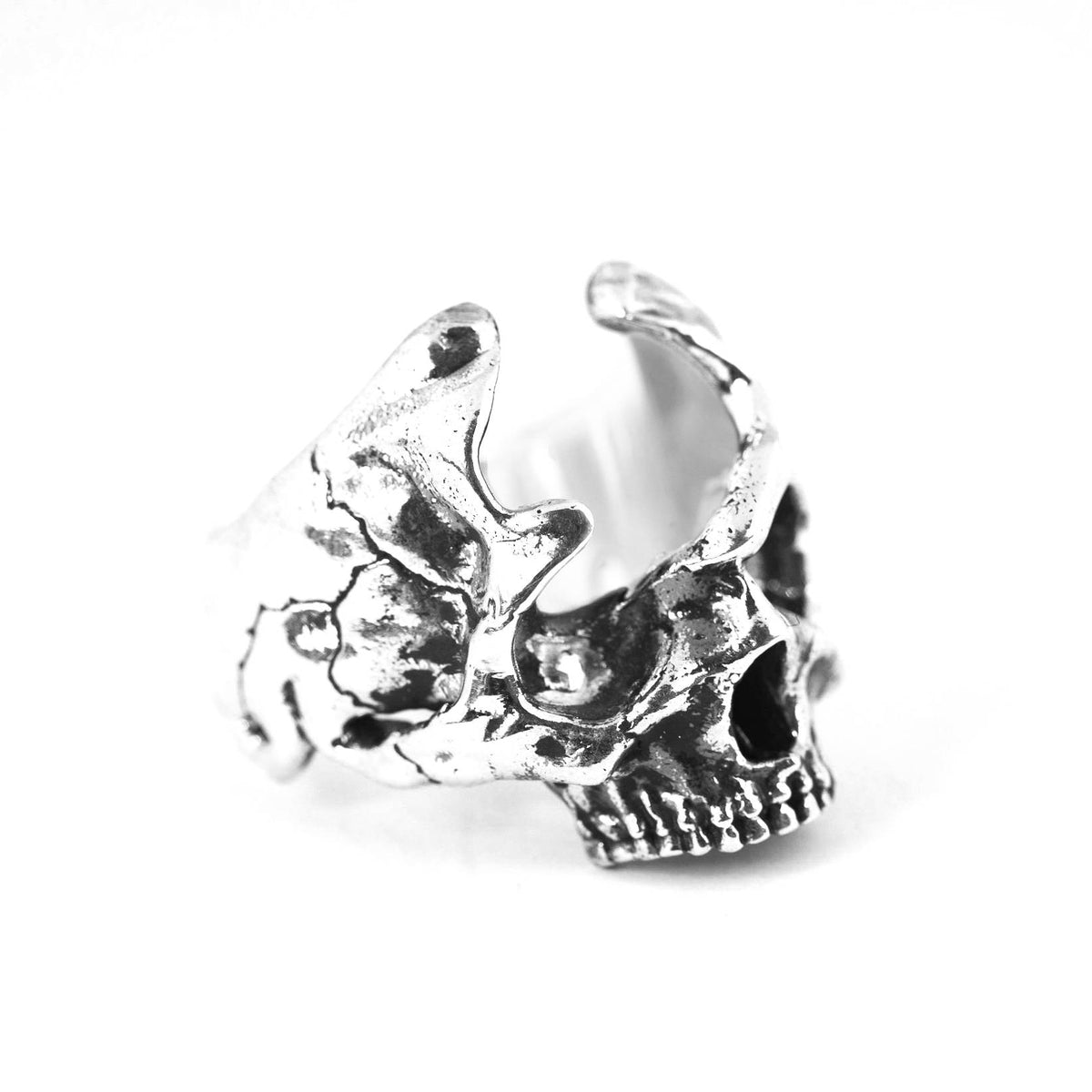 Sterling silver skull rings by Opened Jesus